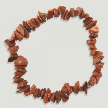 Gancho 14. Pulseira de chip. Mineral Aventurina Dourada