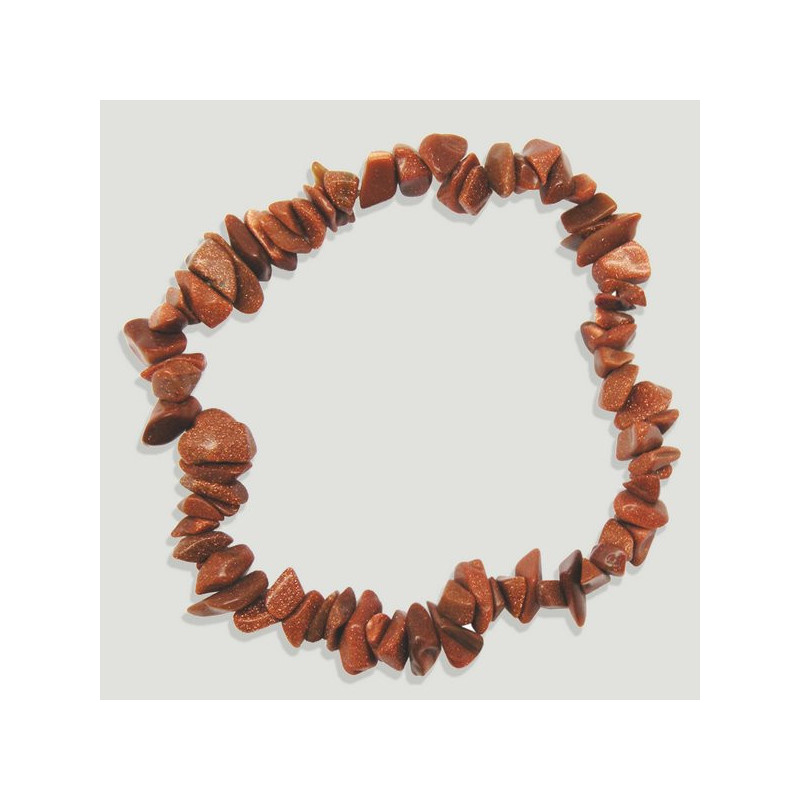 Gancho 14. Pulsera Chip. Mineral Aventurina Oro Gancho 14. Pulsera Chip. Mineral Aventurina Oro