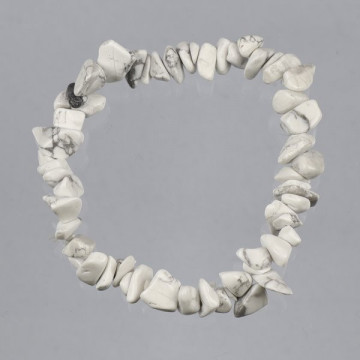 Hook 15. Chip bracelet. Mineral White Howlite.