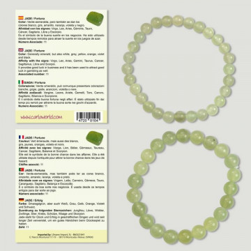 Gancho 33. Pulseira Bola 6 e 8mm. Jade.