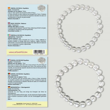 Crochet 37. Bracelet Boule 6 et 8mm. Cristal de roche