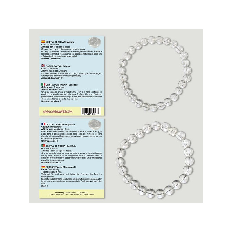 Hook 37. Ball Bracelet 6 and 8mm. Rock crystal Hook 37. Ball Bracelet 6 and 8mm. Rock crystal