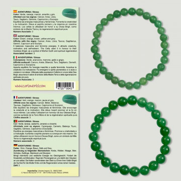 Hook 38. Ball Bracelet 6 and 8mm. Aventurine.