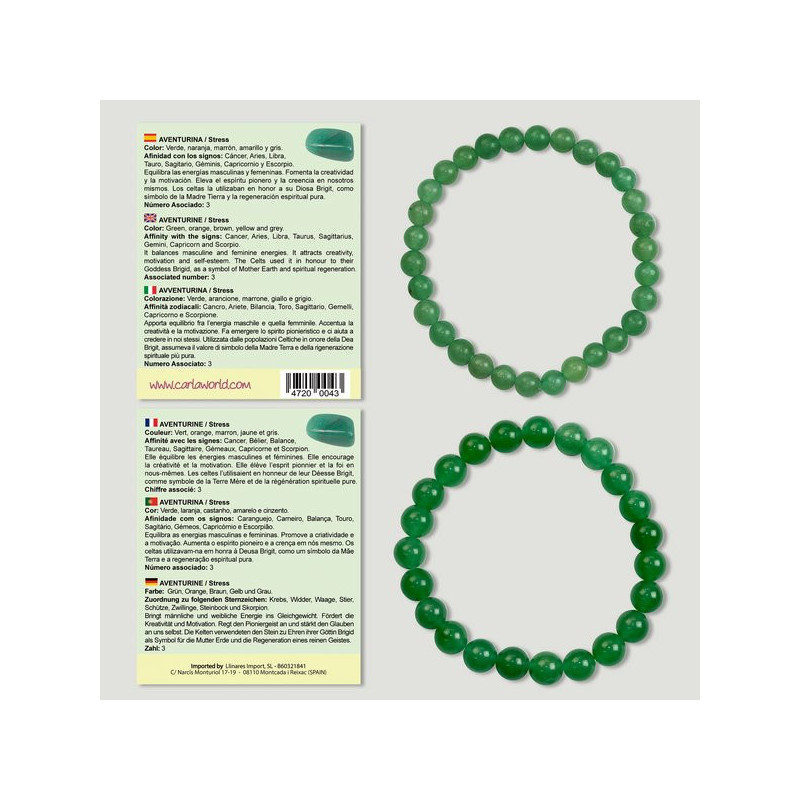 Hook 38. Ball Bracelet 6 and 8mm. Aventurine. Hook 38. Ball Bracelet 6 and 8mm. Aventurine.