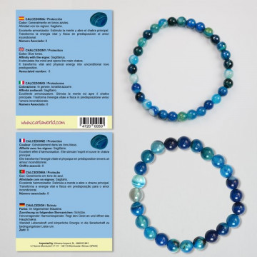 Gancho 39. Pulsera Bola 6 y 8mm. Calcedonia. 