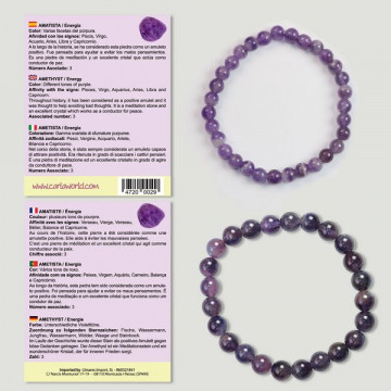 Hook 41. Ball Bracelet 6 and 8mm. Amethyst.