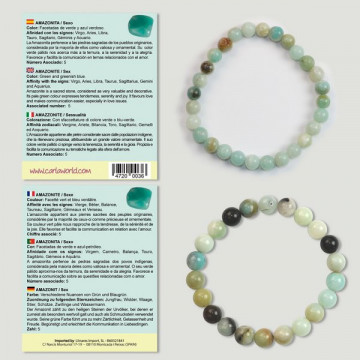 Crochet 42. Bracelet Boule 6 et 8mm. Amazonite.