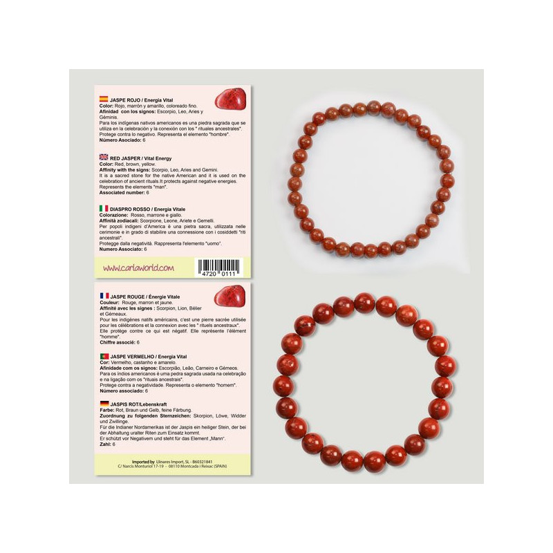 Hook 47. Ball Bracelet 6 and 8mm. Jasper. Hook 47. Ball Bracelet 6 and 8mm. Jasper.
