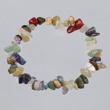 Gancho 76. Pulsera Chip. Minerales mix. 