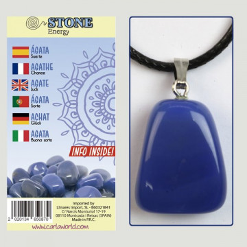 Crochet 87. Pendentif roulé minéral. Modèle Agate.