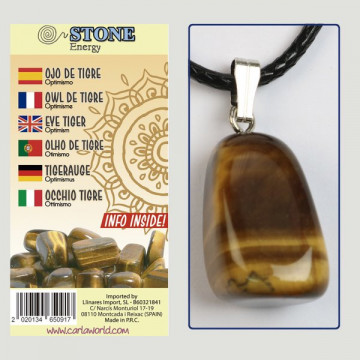 Hook 91. Mineral rolled pendant. Model Tiger's Eye.