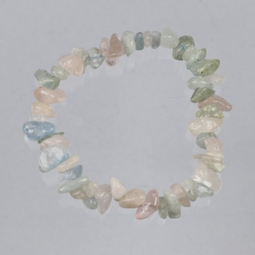 Gancho 106. Pulsera Chip. Mineral Morganita. 