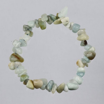 Gancho 112. Pulsera Chip. Mineral Amazonita. 