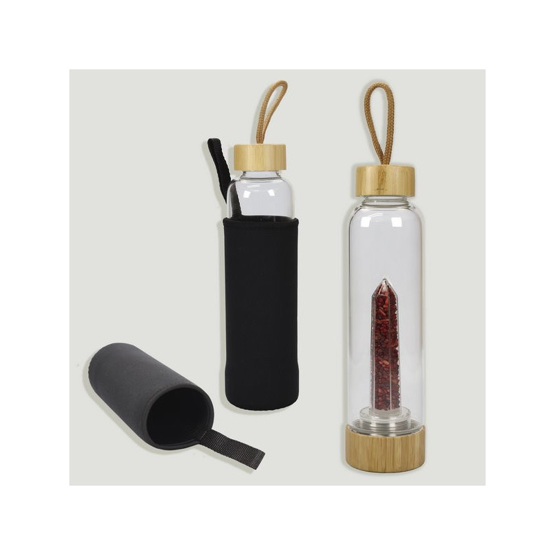 Bamboo stopper bottle. Bamboo Coral Chip. 25x6cm. Bamboo stopper bottle. Bamboo Coral Chip. 25x6cm.