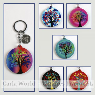 Hook 05 - Methacrylate keychain. Tree model. Assorted colors.