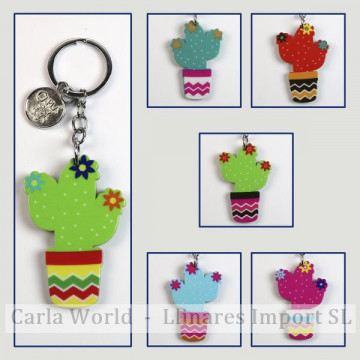 Hook 12 - Methacrylate keychain. Cactus model. Assorted colors.