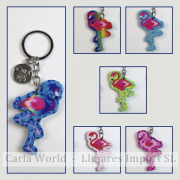 Hook 16 - Methacrylate keychain. Flamenco model 02. Assorted colors.