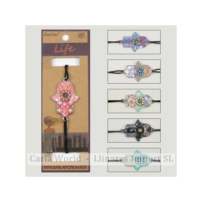 Hook 69 - Adaptive rubber bracelet. Hand of Fatima model. Assorted colors Hook 69 - Adaptive rubber bracelet. Hand of Fatima model. Assorted colors