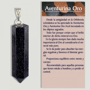 AVENTURINA OROColgante SILVERPLATED. Punta.