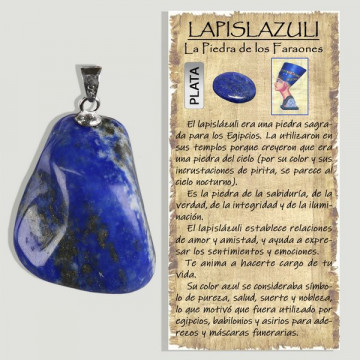 LAPIS LAZULI. Pendentif en ARGENT. Formes assorties.