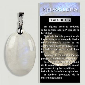 PIEDRA LUNA. Colgante PLATA. Formas surtidas. 