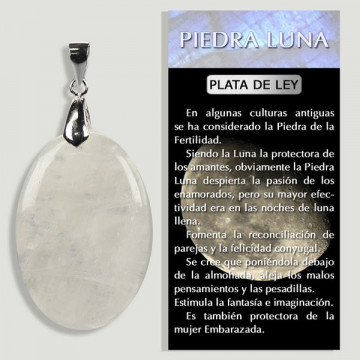 PIEDRA LUNA. Colgante PLATA. Formas surtidas. 