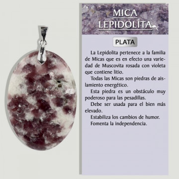 LEPIDOLITA. Colgante PLATA. Formas surtidas. 