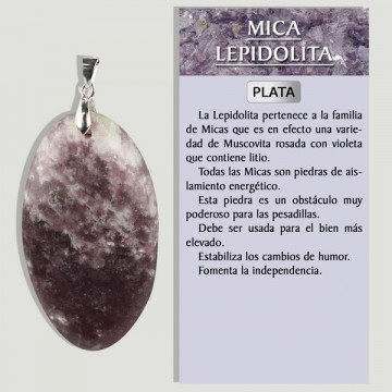 LEPIDOLITA. Colgante PLATA. Formas surtidas. 