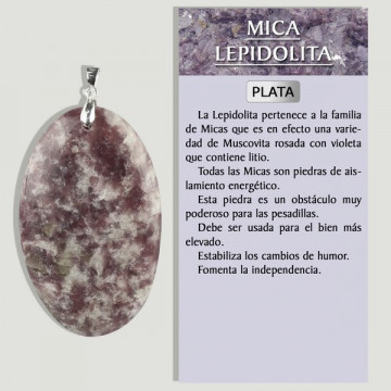 LEPIDOLITA. Colgante PLATA. Formas surtidas. 