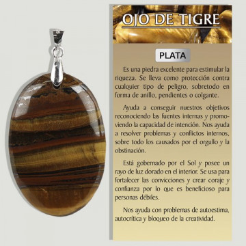 OJO DE TIGRE. Colgante PLATA. Formas surtidas. 