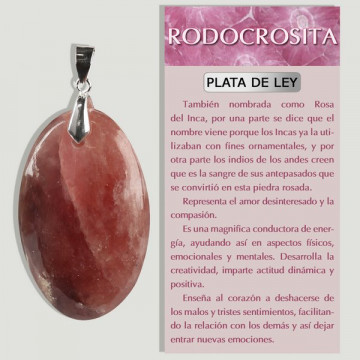 RHODOCHROSITE. Pendentif en ARGENT. Formes assorties.