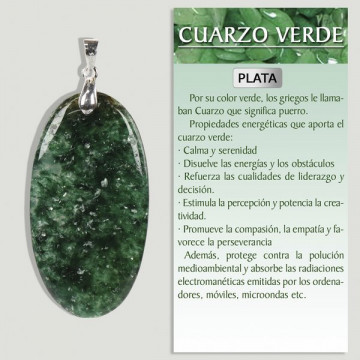 QUARTZO VERDE. pingente de PRATA. Formas variadas.