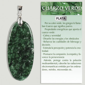 QUARTZ VERT. Pendentif en ARGENT. Formes assorties.