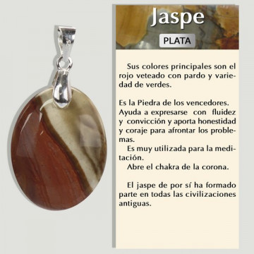 JASPE IMPÉRIAL. Pendentif en ARGENT. Formes assorties.