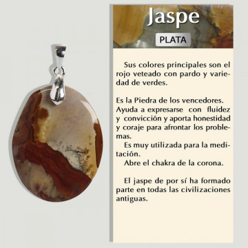 JASPE IMPÉRIAL. Pendentif en ARGENT. Formes assorties.