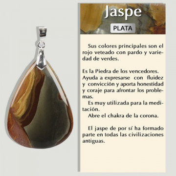 JASPE IMPÉRIAL. Pendentif en ARGENT. Formes assorties.