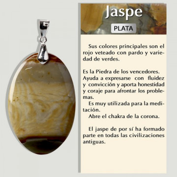 JASPE IMPERIAL. Colgante PLATA. Formas surtidas. 