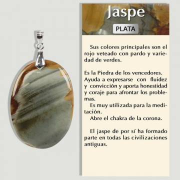 JASPE IMPÉRIAL. Pendentif en ARGENT. Formes assorties.