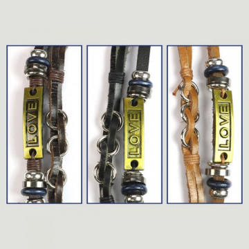 Hook 27. “Carla Mandala” leather bracelet.