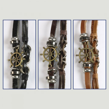 Hook 29. “Carla Mandala” leather bracelet.