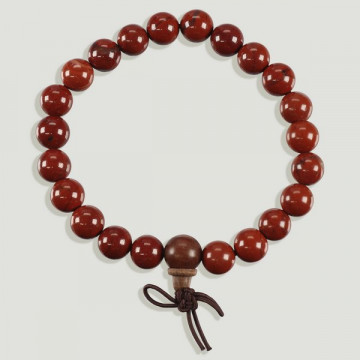 TIBETAN ROSARY “Mala”. Red Jasper Bracelet.