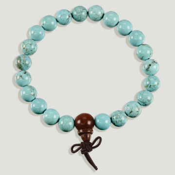 ROSARIO TIBETANO “Mala”. Pulsera Turquenita. 