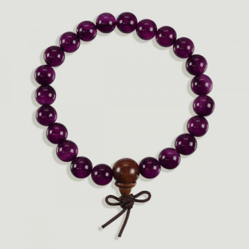 CHAPELET TIBET "Mala". Bracelet Agate Rose.