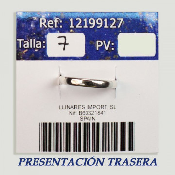 Anillo Plata cabujón. Lapislazuli. 