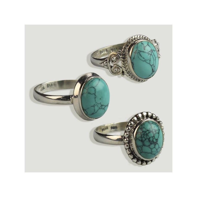 Anillo Plata cabujón. Magnesita turquesa. Anillo Plata cabujón. Magnesita turquesa.