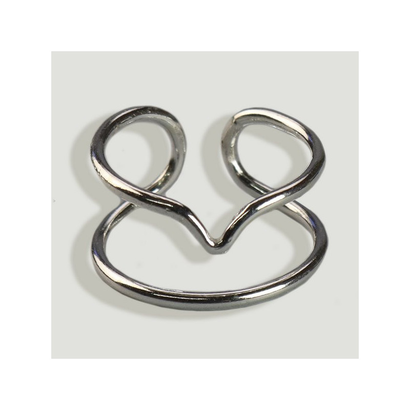 Anillo Plata. Modelo rígido abierto 1 punta. Anillo Plata. Modelo rígido abierto 1 punta.