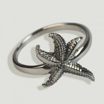 Bague en argent. Modèle étoile de mer.