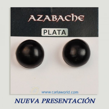 Brincos cabochão de prata. Jato. 14x14mm. (PREÇO POR GRAMA)