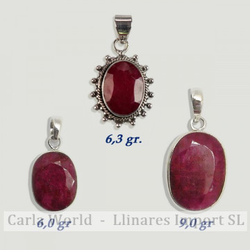 RED CORUNDUM Silver...