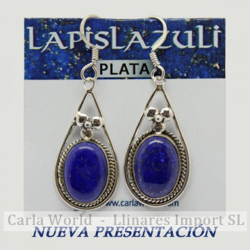 Pendientes Plata. LAPISLAZULI. 5gr. (PRECIO POR GRAMO)